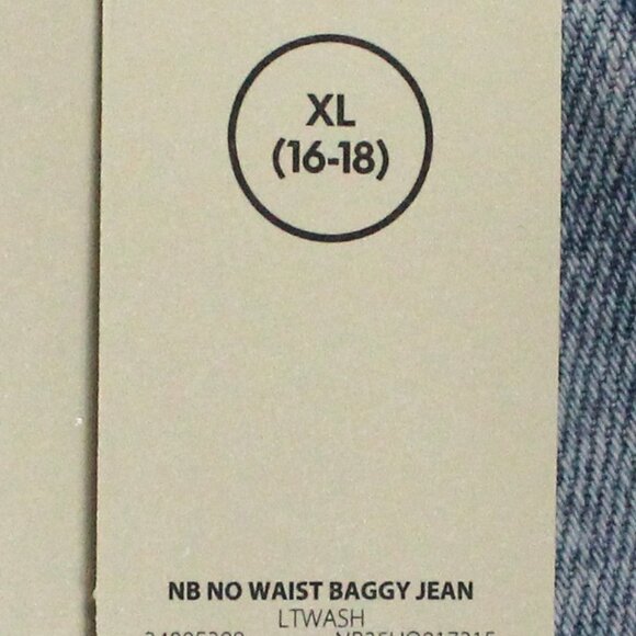 No Boundaries XL 16-18 No Waist Wide Leg Baggy Light Wash Blue Denim Jeans - Picture 3 of 12